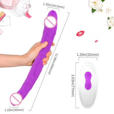 China Wholesale Remote Control Vibrating Adult Lesbian Dildos Toys Double Modes 2*9 Vibration Large Size Dildos For Women Huge Realistic Vibrating Dildos for sale