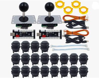 China Supports the latest version of Arcade Game DIY Encoder Delay 4&8 Way Zero Arcade Fighting Joystic Arcade Kit Matt Frosted Black Button Twins USB IOS SJ@JX 2 Player for sale