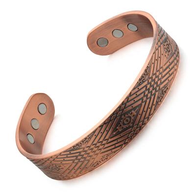 China BioMag CLASSIC Friend Bracelets Arthritis Magnetic Copper Bracelet with 6pcs Magnets for sale