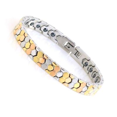 China NO BioMag 99.9999%Pure Germanium Bracelet Promotes Blood Circulation Mens Adjustable Titanium Bracelet for sale