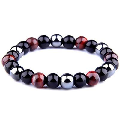 China MagEnergy 8mm Tiger Eye Hematite Bracelet Magnetic Beads Natural Hematite Bracelet Lead Free Nickel Free Stone for sale