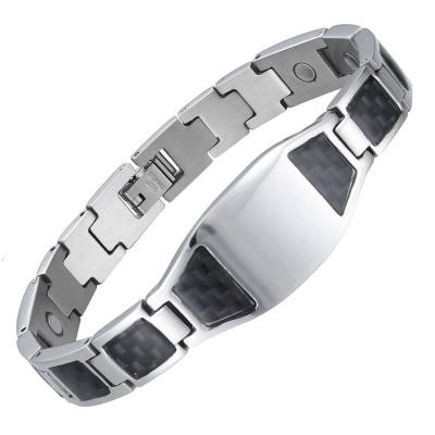 China MagEnergy Stainless Steel Bracelet Engravable CLASSIC Masonic Magnetic Bracelets For Amazon for sale