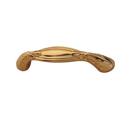 China Traditional Luxury Gold Antique Brass Drawer Pull Cabinet Handle Furniture Handles Copper Material for sale