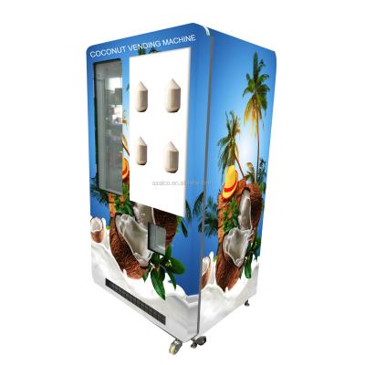 China 2021 new commercial coconut juice building hard shell vending machine for large storage with robot arm and stepping motor and function of debris suction for sale