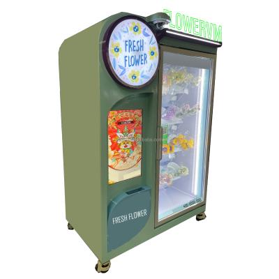 China 2022 new fresh flower commercial construction vending machine for sale single fresh flower with membership card system or app management system for sale