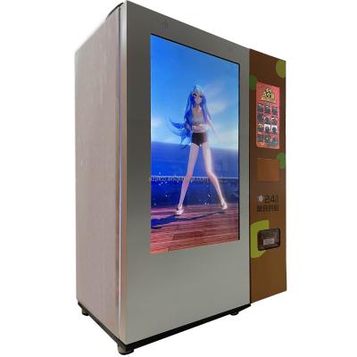 China Metal cold and hot noodle vending machine with lift microwave oven system indonesian curry fried rice membership card wechat pay for sale