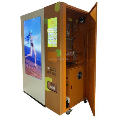 China SDK for South America hot noodle rice food vending machine with lift microwave oven system membership card vending machine food for sale