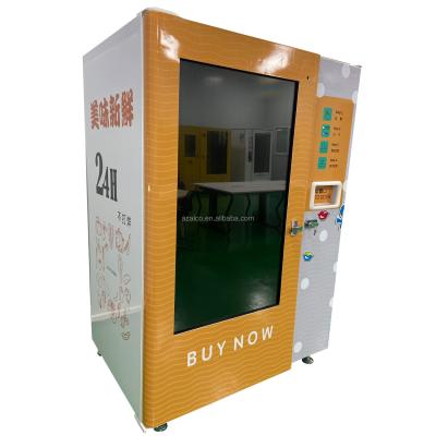 China Large touch screen commercial building ice cream meat vending machine plus coin and bill system food wine vending machine with elevator and belt system for sale