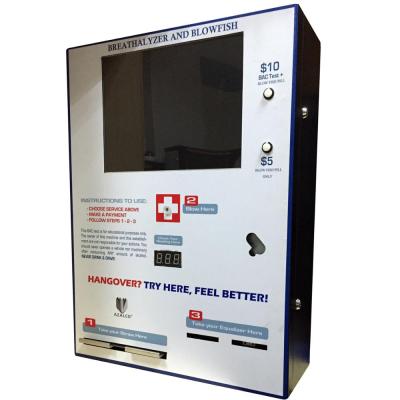 中国 M2M Antialcoholismic drug vending machine+ vending breathalyzer alcohol tester with credit card reader 680mm x 508mm x 198mm 販売のため