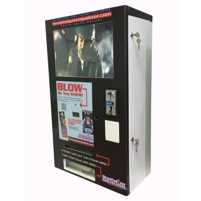 China Alcohol breath analyzer vending breathalyzer and hangover pill in round tube package vending machine for sale