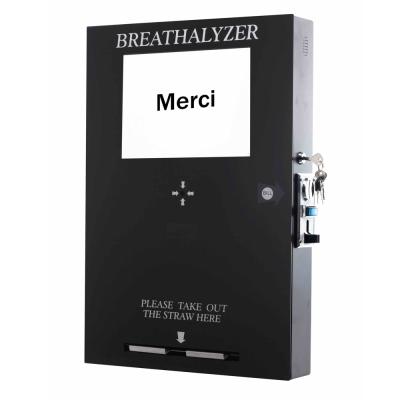 China Alcohol Breath Analyzer Wall Mount Wine Alcohol Tester Digital Coin Acceptor For French zu verkaufen