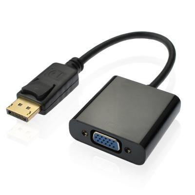 China Multimedia gold plated 1080P display port male to VGA 15PIN adapter converter cable displayport female DP to VGA for sale