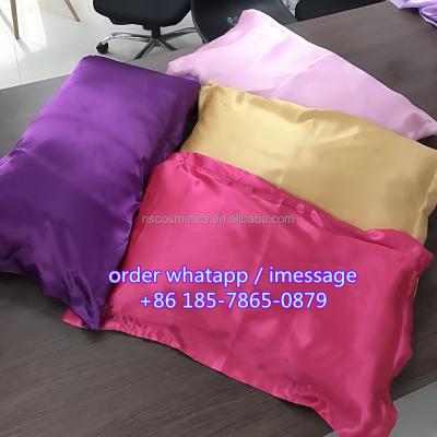 China Hot Sale Amazon Gift Satin Waterproof Custom Pillow Case Silk Pillowcase With Box for sale