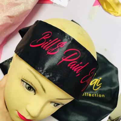 China High Quality Custom Edge Wraps For Women Hair Bands Satin Headbands Wholesale Frontal Extension Wigs Satin Edge Wrap for sale