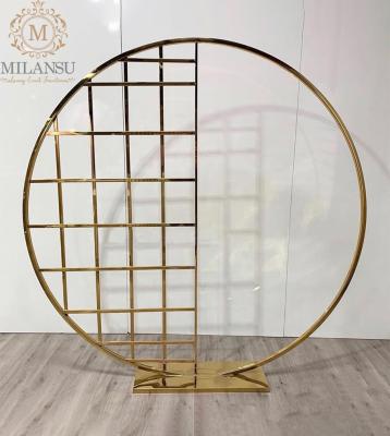 China 2021 Hot Sale Modern/Luxury Wedding Circle Arch Wedding Flower Stand and Wedding Backdrop Decor Supplier for sale