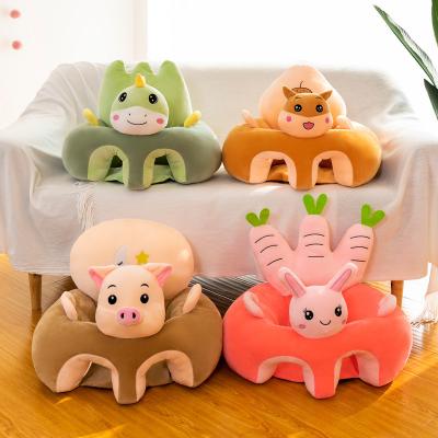 China Free Sample Feeding Bed Seat Sofa Practical Animal Chair Pillow Plush Sofa Chair Cover Toy Unstuff Modern Fox Animal Pig Frog Plush for sale