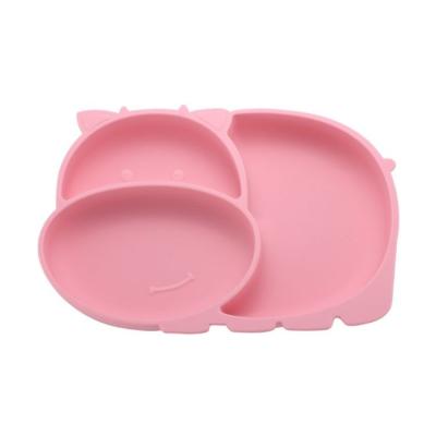 China Food Grade Dishwasher Free Latex Silicone Baby Feeding Bowls And Dishes For Children And Infants Plate for sale