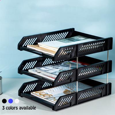 China Modern Multiple Function Three Layer Storge Desk Stand Folder for sale