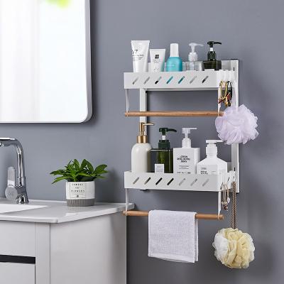 China Modern Design Metal Bathroom Kitchen Wall Mounted Storage Dish Racks Racks for sale