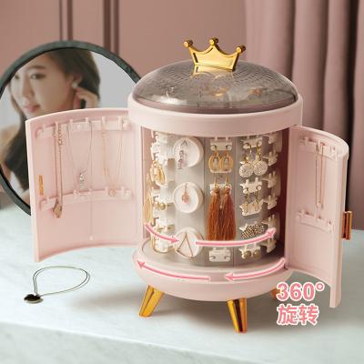 China Plastics Box Antioxidation Necklace Earring Storage Box Decorative Lightweight Lightweight Luxury Ear Jewelry Display Stand for sale