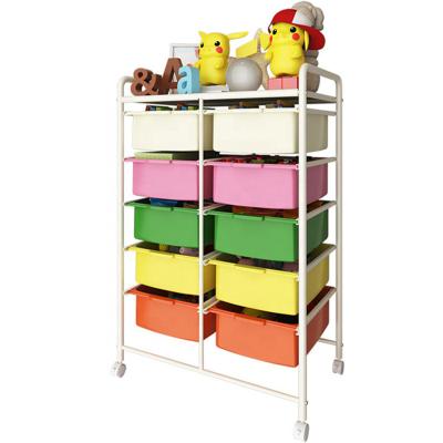 China New Design Modern Multilayer Metal Children's Toy Storage Push-Pull Rack for sale