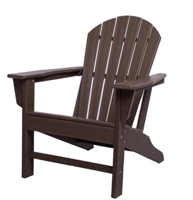 China Contemporary Wholesale High Quality Waterproof Modern WoodPoly Adirondack Chair HDPE Furniture (Brown) for sale