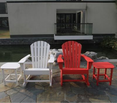 China Modern Competitive Price Rocking Adirondack Chair , HDPE Outdoor Weather Resistant Chairs For Backyard for sale