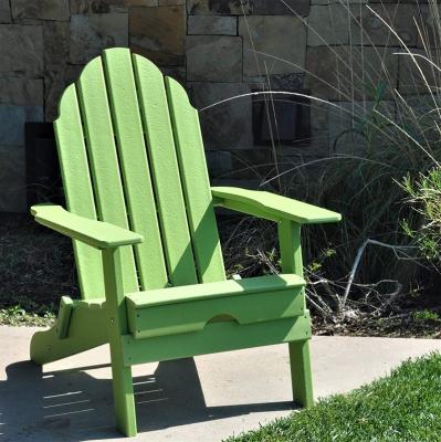 China HDPE Modern Folding Adirondack Chair, Outdoor All Weather Plastic Patio Chairs Easy Assemble and Maintain, HDPE Furniture for sale