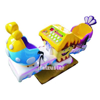 China Metal+acrylic+plastic rock and beat Double Seesaw Children Electric Piggy Seesaw MP5 Children's Swing Machine Automatic Child Swing Machine for sale