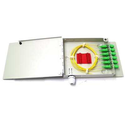 China Cold Steel FTB 106C FTTH 4/6/8/12 Fiber Optic Metal Termination Box Splice Port Distribution Box for sale