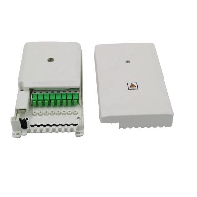 China FTTH 8 Port Fiber Optic PLC 1x8 Splitter Distribution Box Indoor/Outdoor Fiber Optic Terminal NAP Box for sale