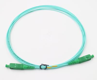 China FTTH Simplex Aqua Indoor Optical Fiber Jumper SC RPA Fiber Optic Patch Cord 1.5m 3.5m 1.6mm 2mm 3mm for sale