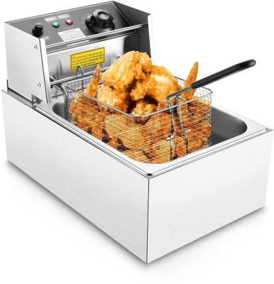 China Commercial 6L Rising Fast Temperature Fast Food Restaurant Fry Electric Deep Fryer Chicken Fryer Machine for sale