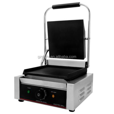 China Commercial Grill Hotel Manufacturer Sizhi 1800W Sandwich Panini Press Grill Flat Plate Electric Contact Grill for sale