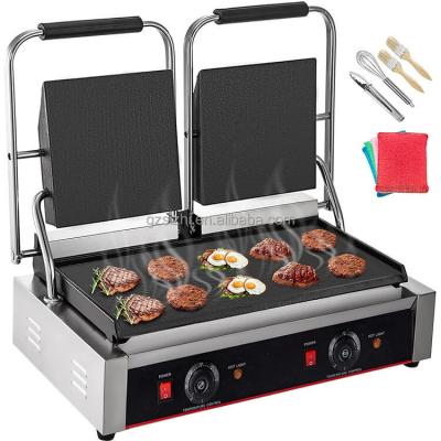 China Electric Touch Grill Steak Hotel CE Approval Non Stick Sandwich Press Maker Commercial Panini Machine for sale