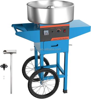 China Factory Price Electric Commercial Sugar Candy Floss Maker Cotton Supply Candy Machine With Trolley for sale