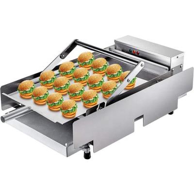 China Low Energy Countertop Stainless Steel Burger Bread Baker Machine Burger Bun Machine High Speed ​​Commercial Electric Toaster for sale