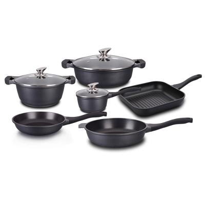 China 2021 Sustainable Customized Die Casting Aluminum Induction Nonstick Cookware Sets for sale