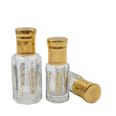 China Personal Care 3ml 6ml 12ml Essence OUD Oil Glass Personal Fancy Perfume Bottle With Aluminum Cap for sale