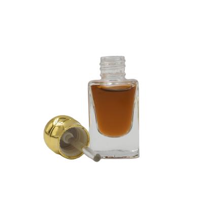 China Tola 6ml Oud Glass Bottle Of Attar Fancy Cuboid Glass Perfume With Zamak Cap for sale