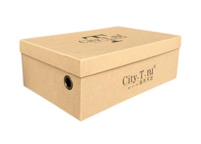 China Recyclable Kraft Shipping Paper Shoe Boxes Offset Printing Rectangle Shape for sale