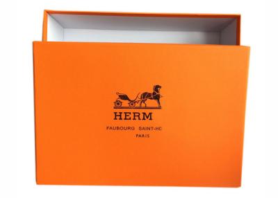 China Orange Rigid Cardboard Paper Shoe Boxes Environment Friendly Material for sale