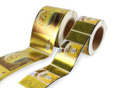 China Golden Plastic Custom Label Stickers Printed Reflective With Private Logo for sale