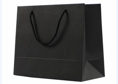 China Black Shopping Bags / Printed Paper Bags Virtually No Visual Defects for sale