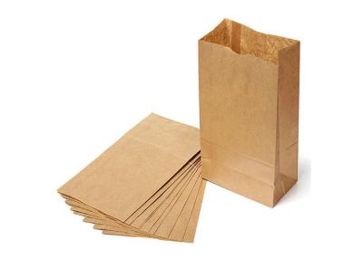 China Plain Brown Paper Gift Bags 4C Printing Surface Finish And Pantone Colors for sale