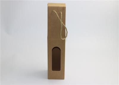 China Wine Bottle Brown Paper Gift Bags / Packaging Paper Box Various Design for sale