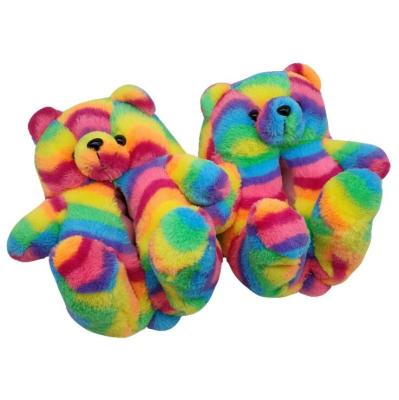 China Fashion Trend Wholesale Teddy Bear Slippers Teddy Bear Bedroom Plush Slippers for sale