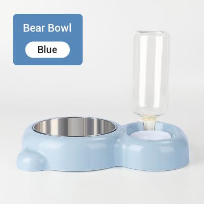 China Purrini OEM ODM Bowl Cat Pet Raised Dog Food Auto Feeder Rolls Adjustable High Feeding Luxury Double Cat Bowl Stand for sale