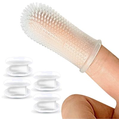 China Amazon Hot Selling Custom Viable Silicone Finger Hot Selling Tartar Care Tool Dog Teeth Pet Finger Brush Tooth Cleaning Toothbrush For Dogs for sale