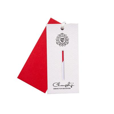 China Hang Tag Garment Paper Wholesale custom hangtags viable for own logo apparel for sale